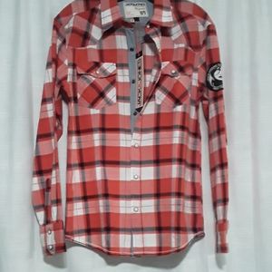 Jack and Jones plaid button  shirt.